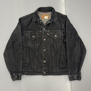 Vintage 90s Levi's Black Type 3 Trucker Denim Jacket